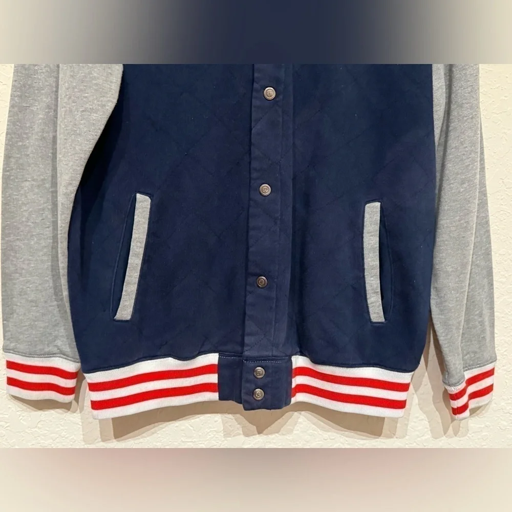 Marvel Captain America Red White Blue Gray Sleeves Varsity Jacket Men’s Size M